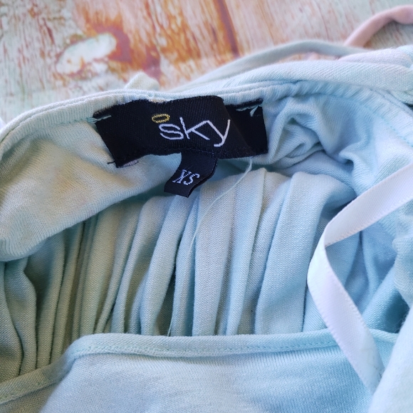 Sky Tie Dye Medallion Jersey A-line Maxi Dress XS - Picture 7 of 7